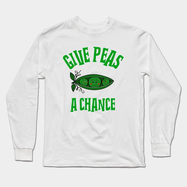 PEAS In A Pod And Peace Long Sleeve T-Shirt by SartorisArt1